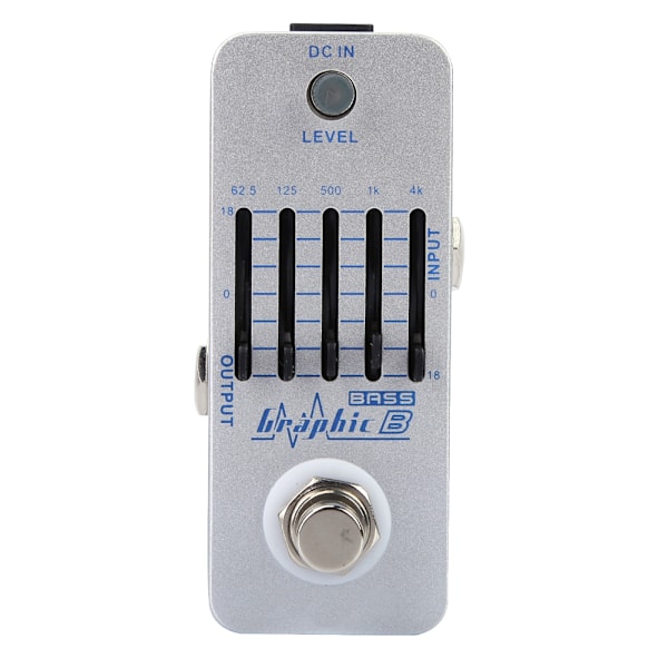 Metallskall grafisk B Bass EQ-effekter Pedal ±18dB justerbar gitar equalizer