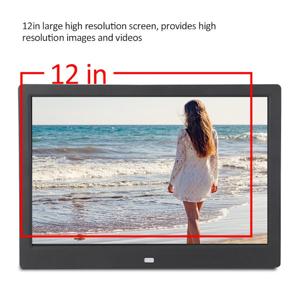 12 tums WIFI HD digital fotoram videospelare fjärrkontroll (AC)