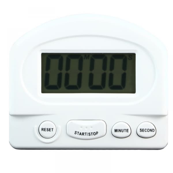 Kökets bak- och matlagningstimer, elektronisk timerpåminnelse, nedräkningstimer, stor skärm, larmpåminnelse, multifunktionstimer. (Vit)