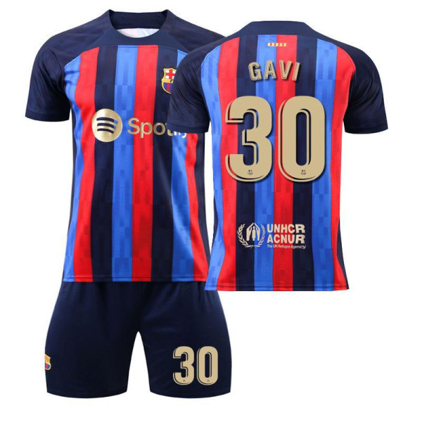 Barcelona fodboldtrøjesæt 22-23 sæson - nr. 30 GAVI#18 No.30 GAVI #18