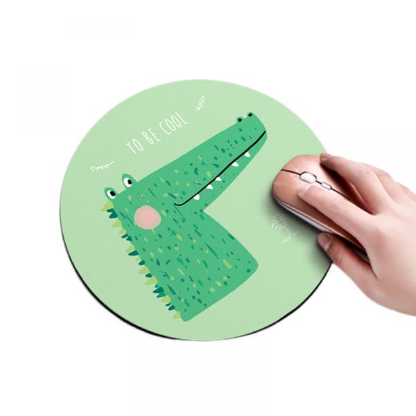 Rund musemåtte, premium-tekstureret musemåtte, lille skridsikker gummibase rund musemåtte med designs til arbejde og spil