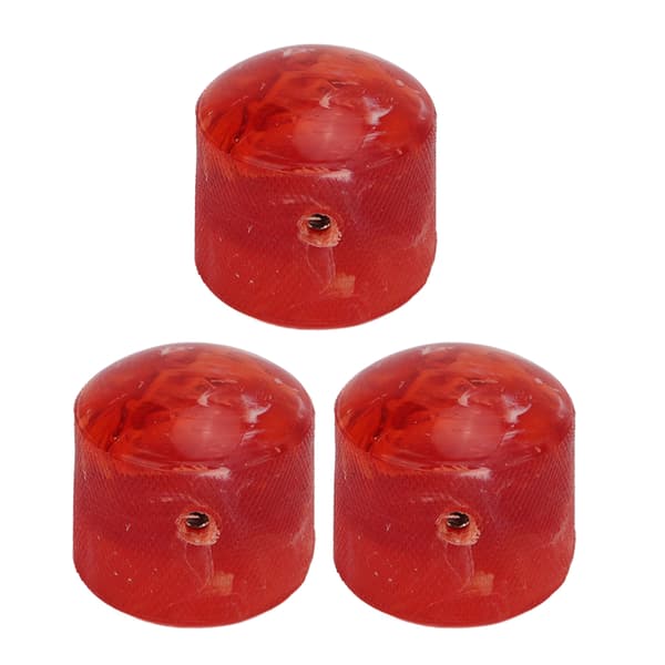 3 st elektrisk gitarrknopp sträng potentiometer regulator instrument tillbehör set kit röd