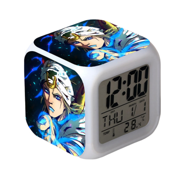 Anime Väckarklocka One Piece LED Square Clock Digital väckarklocka med tid, temperatur, alarm, datum