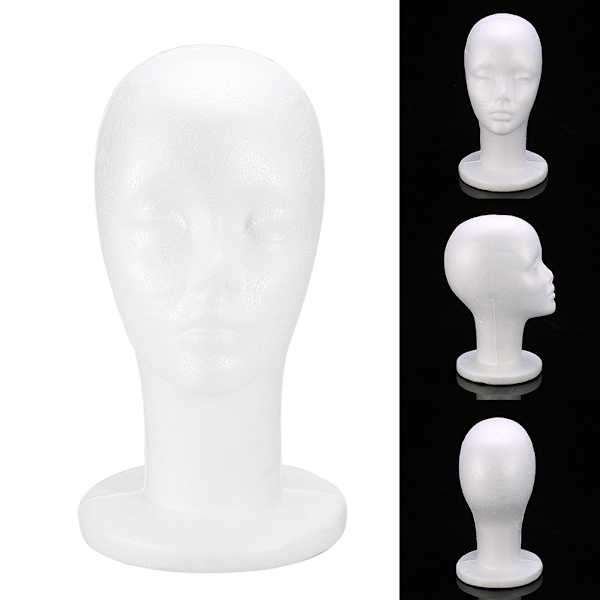 1 stk. Kvinde Skum Mannequin Hoved Paryk Styling Hat Hovedbeklædning Visning Model