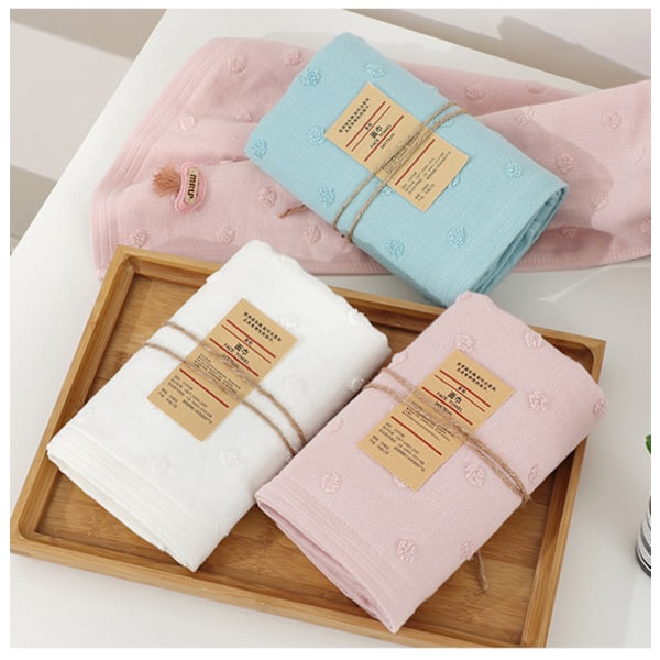 Handdukar Handduksset 2-pack Tjockt Absorberande Snabbtorkande Bomull (Ansiktshandduk, Rosa×Vit)