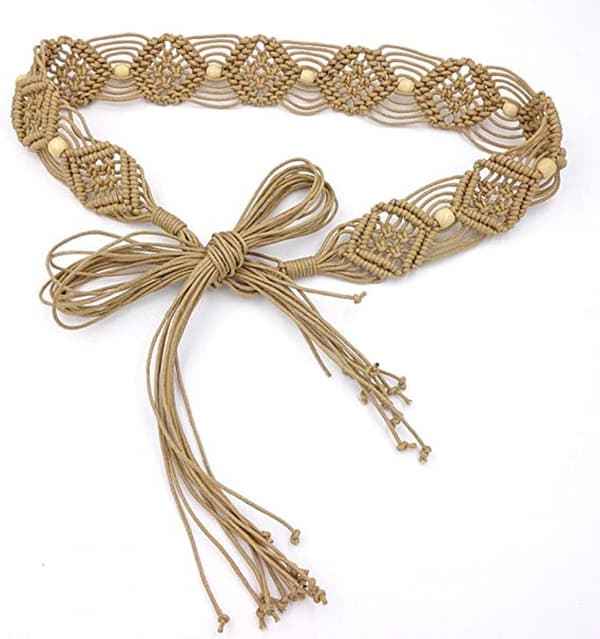 Kvinnors bohemiska stil repfläta midjebälte, Style1