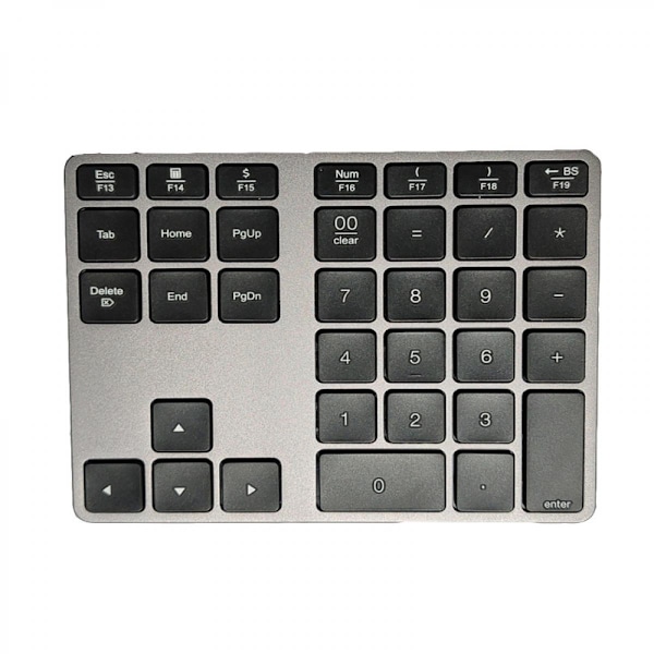 Bluetooth Numeric Keypad, Rechargeable Aluminum 34-Key Number Pad Slim External Numpad Keyboard Data Entry Compatible for MacBook