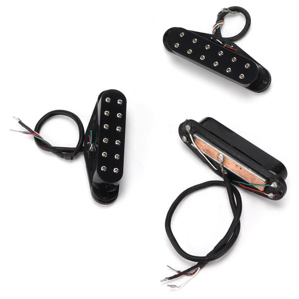 Elektrisk guitar pickup sæt 12 pletter til hals midterbro udskiftning tilbehør sort