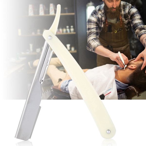 Barber Rakblad Rakblad Hårklippare Salong Fällbar Blad Rakblad med Blad Vit