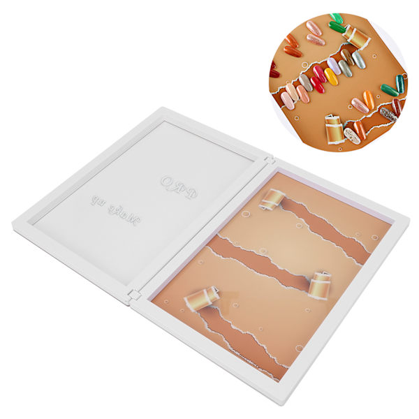 Magnetisk stängning nagelkonst salong nagelgel färgdisplaybok DIY nagellack färgkort displayverktyg