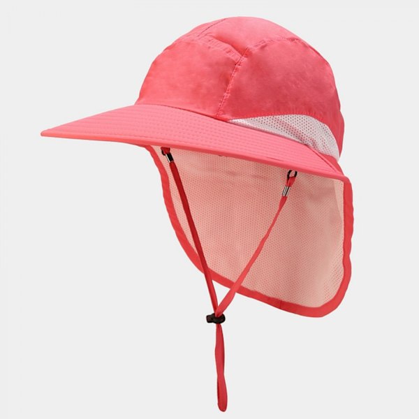 AVEKI Fishing Hat with Neck Flap, Sun Protection Hiking Hat for Men Women Safari Cap, Sun Hat Gardening Beach, Hot Pink