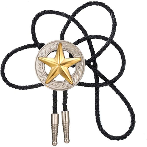 Fashion Western Cowboy Tie Shining Long Star Texas Bolo Tie Halsband Halsband