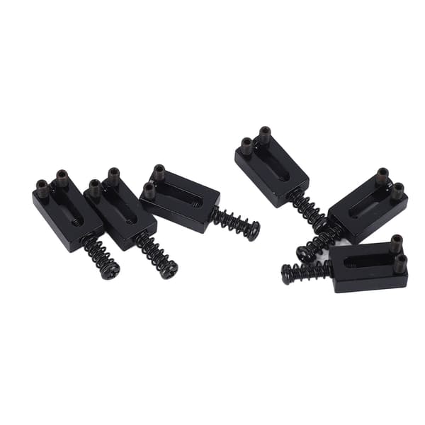 6 st Elektrisk Gitarr Stall Sadel Standard Zinklegering Gitarr Tremolo Stall Rull Sadel för Utbyte Svart