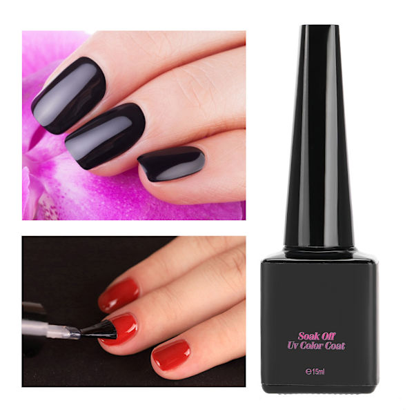 15ml Resin UV-nagelgel Basgel Topplack Nagelkonst Långvarigt Poleringsverktyg Basgel