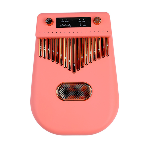 17 Tangenter Elektronisk Smart Kalimba Tommelfingerklaver Bærbart Musikinstrument med Nodeark til Børn Voksne Begyndere Pink