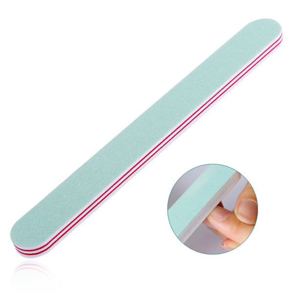 Dobbeltsidet neglekunst manicure pedicure værktøj negle slibning svamp filer buffer polerer