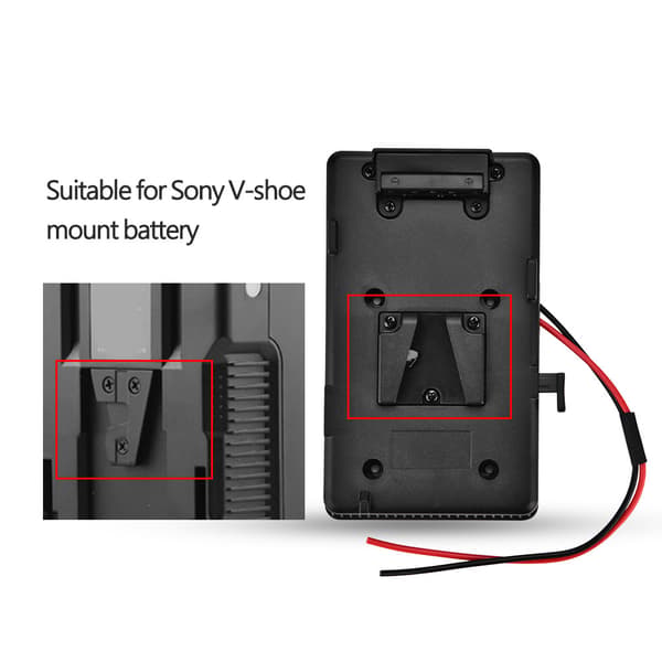 Extern batteribackpack-plattadapter för Sony V-shoe V-mount V-lock-batterier