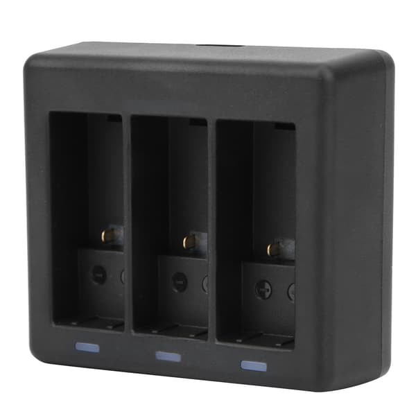 TELESIN 3-veis batterilader med LED-lys USB-batteriladeboks for GoPro Hero 9