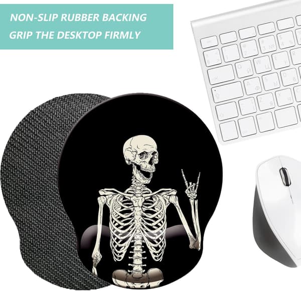 Musemåtte med håndledsstøtte, ergonomisk musemåtte med memory foam håndledsstøttepude, skridsikker gummibase Gaming musemåtte til hjemmet