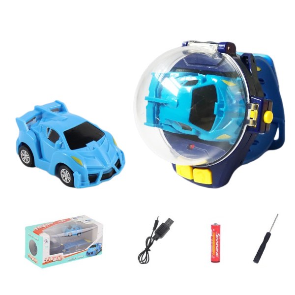 (1 förpackning) Watch Leksak Electric Racing Fjärrkontroll Bil Watch (Blue Poison (uppladdningsbar version + nr. 7 batteri + skruvmejsel))