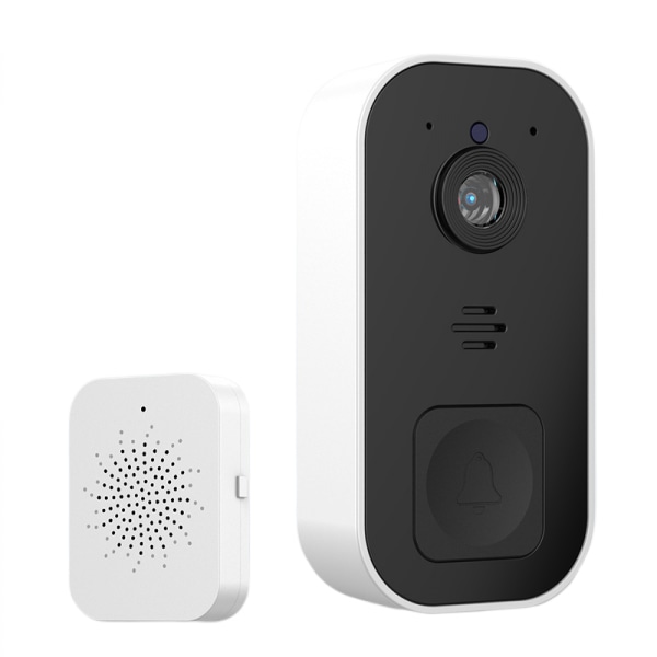 Dörrklockakamera trådlös - Smart WiFi-videodörrklocka med ringsignal - 2-vägsljud, mörkerseende, HD-video, molnlagring, enkel installation