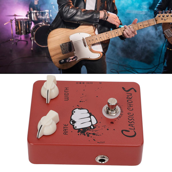 Elektrisk gitarr effektpedal Klassisk chorus True Bypass Justerbart instrumenttillbehör
