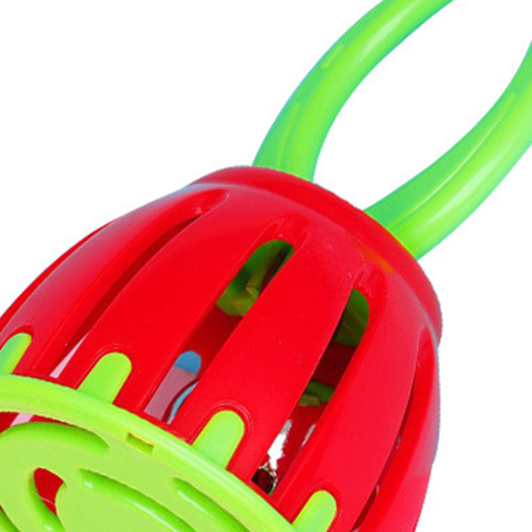 Handklocka Jingle Skallra Klocka Stick Plast Shaker Hand Jingle Klocka Leksak för Barn Barn Röd Grön