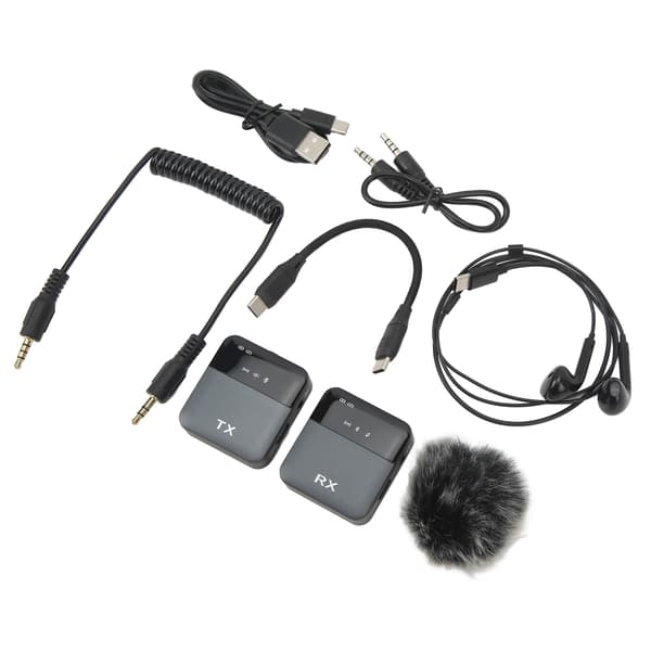 Trådløs Lavalier Opptaksmikrofon Bluetooth Støyreduksjon Reversmikrofon Klips for Vlogging og Direktestrømming