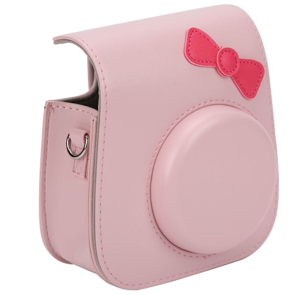 PU-läder Antidrop Retro Axelskyddande Kameraväska Väska för Instax mini11/8/9(Rosa )