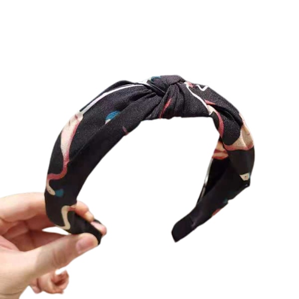 Huvudband för kvinnor 2-pack tyghårband accessoarer elastiskt huvudomslag söta utomhus hårtillbehör