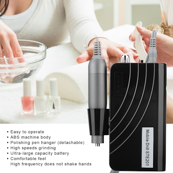 30000RPM Negle Slibemaskine Poleringsmaskine Elektrisk Negleboremaskine Manicure Værktøjer