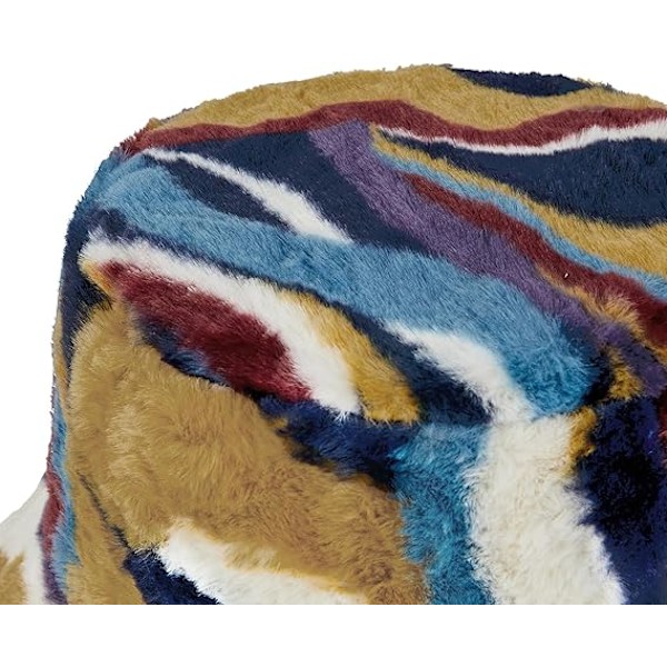 Fuzzy Bucket Hat för Kvinnor Fluffig Bucket Hat Varm Pälshatt för Kvinnor Vinterhattar för Kvinnor Färgglada