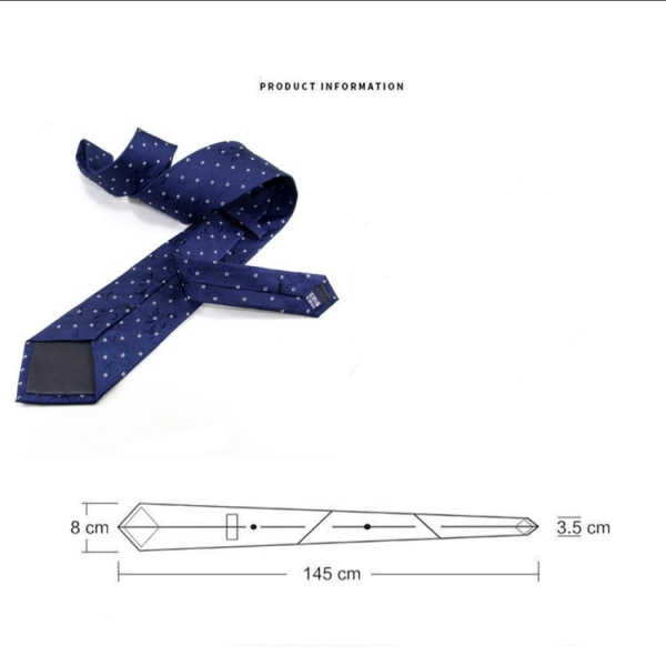 Modeslips Klassisk blommig vävd Jacquard handgjord slips för män, 17