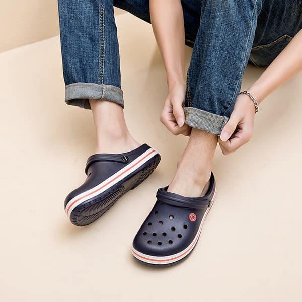 Unisex Klassiska Marmorerade Tie-Dye Clogs-Blå(40-41）