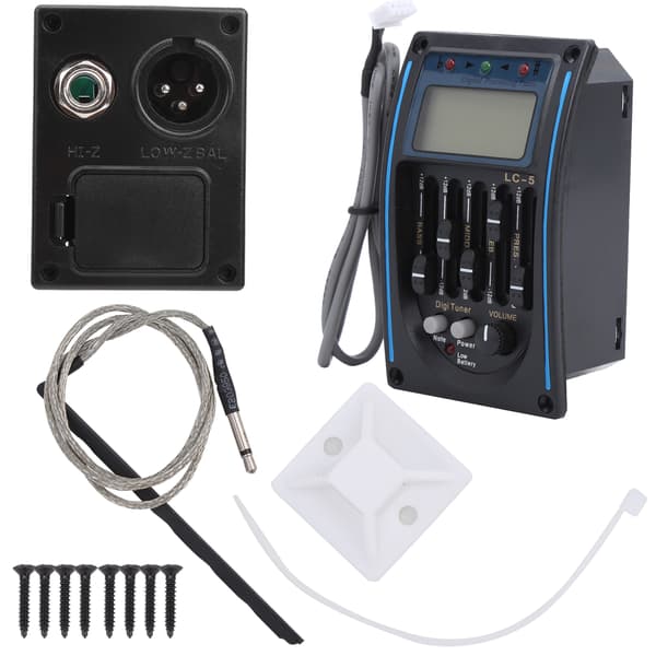 5-bånds gitarpickup LCD-equalizer tuning justerbar musikkinstrumenttilbehør
