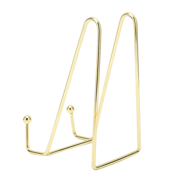 Neglekunst Display Board Stands Robust Elegant Metall Multifunksjon Bilde Ramme Holder Stativ Gull