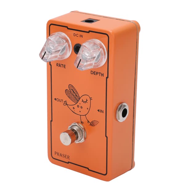 Phase Effect Metal Rate Depth Knobs Kitara Monoblock Phaser Poljin Sisäänrakennettu 9V 300mAh Akku