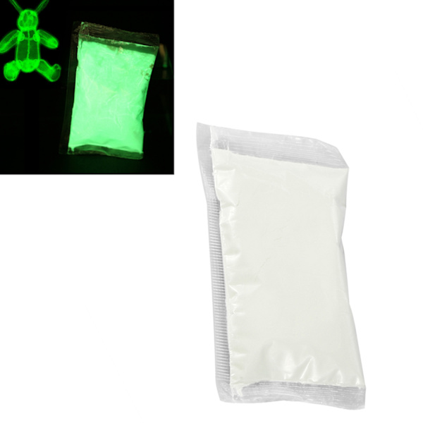 Fluorescerende pulver, lysende pulvermaling, DIY-pigmentbelægning, natlysende pulver, gulgrøn