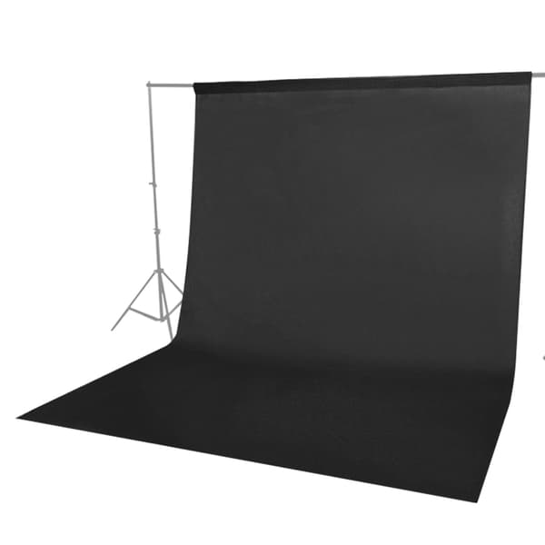 1,8*2,8m/5,9*9,2ft Fotografi Chromakey Baggrund Studio Bomuld Stativ Baggrund Sort