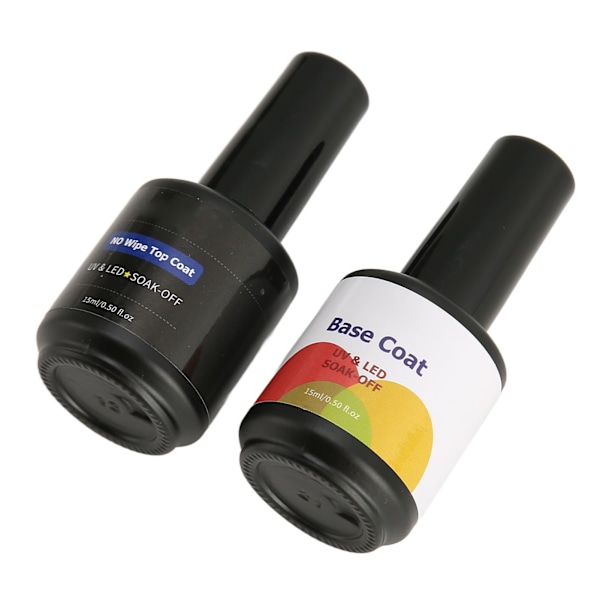 Kynsilakan Top Coat ja Base Coat Setti - Ammattimainen Kynsi Salonki, Pitkäkestoinen Kiilto, Selkeä Kynsi Taide Base ja Top Coat