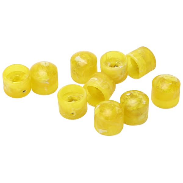 Volume Tone Dome Knobs Plast Kontrol Elektrisk Guitar Bas Dele Tilbehør med Hex Nøgle GD88 Gul