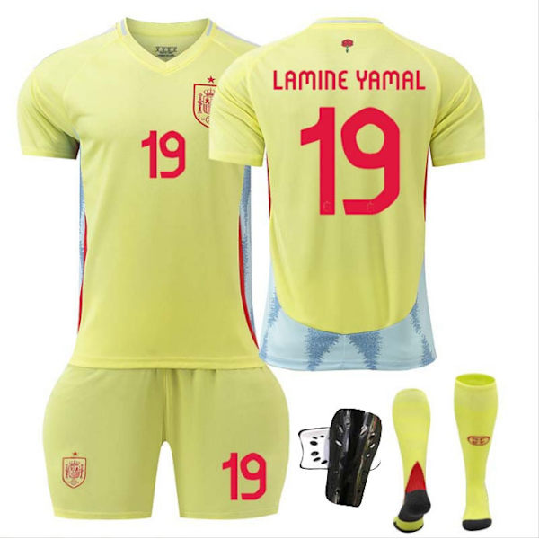 Spanien udebanetrøje (Lamine Yamal #19) 2024-2025 Herre Guld L No.19