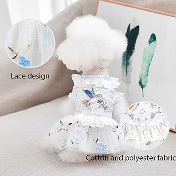 Hundkläder Söta Hundkläder Valp Hund Prinsesskläder Flickor Hundskjortor Kjolar Vår Sommar Kattkläder Hundkläder (S Storlek)