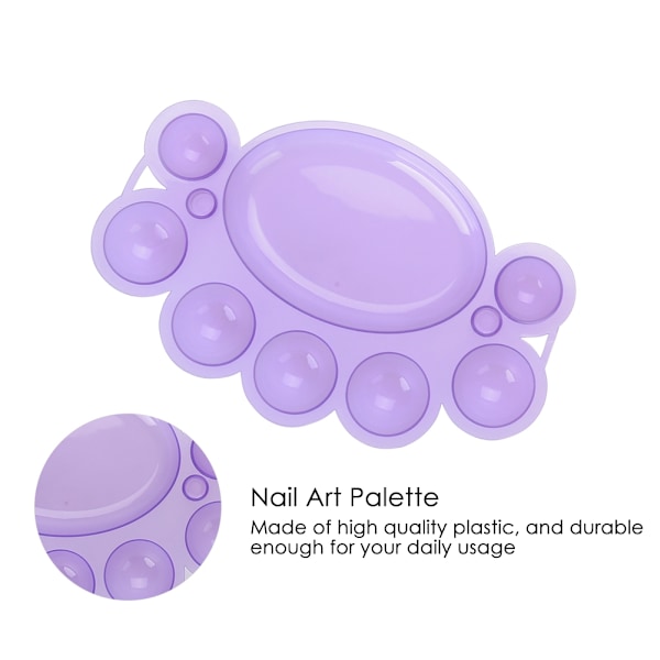 5 st/set Målningsverktyg Nagellack Palett Nagel Blandningsfärg Verktyg (Lila)