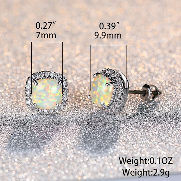 Vita Guldpläterade Skapade Smaragd Diamant Örhängen
