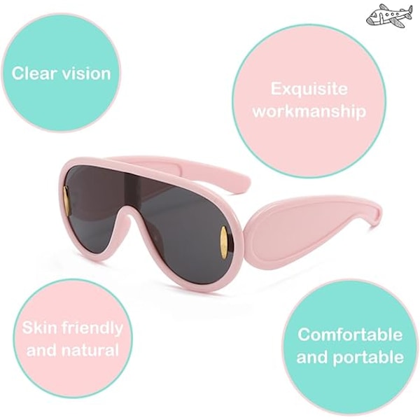 Børnesolbriller Drenge Piger Polariserede Solbriller UV Beskyttelse Solbriller Småbørn Solbriller Shades Søde Baby pink
