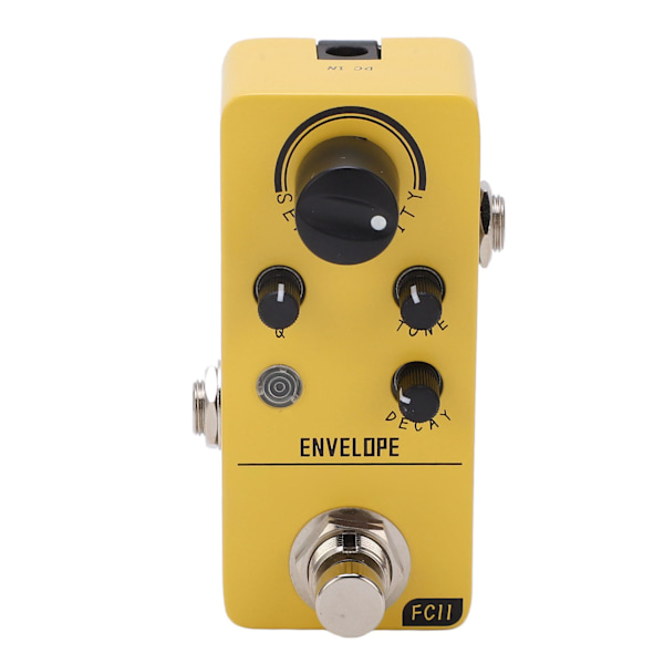 Gul liten elektrisk gitarr effektpedal varm naturlig dynamisk simulerad mini bas effektpedal ersättning