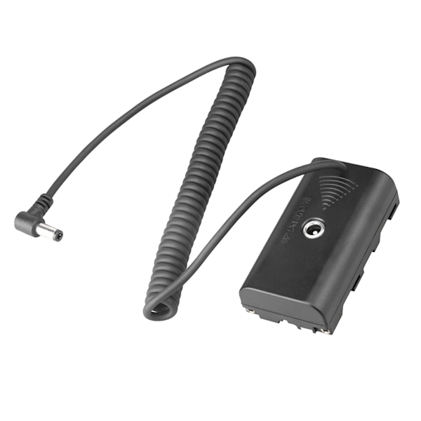 NP F550 Dummy Batteri ABS Spiral Kabel Dummy Batteri Strömadapter med DC-port för Monitorer LED-fyllningsljus