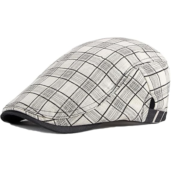 Justerbar Newsboy-hatt för Män Flat Cap Ivy Gatsby Beret Hatt