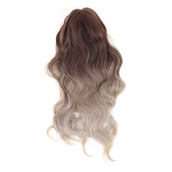 Lång Lockig Peruk Justerbar Rak Lugg Ombre Peruk Värmebeständig Kvinna Cosplay Peruk LC227